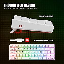 RedThunder 60% Gaming Keyboard, RGB Backlit