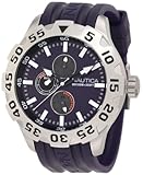 Nautica Men's Quartz Stainless Steel and Resin Casual Watch, Color:Purple (Model: N15606G)