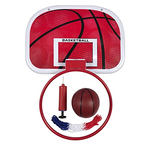 Lejump Trampoline Basketball Hoop Set with Inflation Pump & Basketball Ball