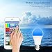 iLintek Smart LED Light Bulb,Multicolored Dimmable,Bluetooth App Group Controlled,Party Disco Color Changing,9W-Equivalent 60w,2700K-6500K Color,No Hub Required,Sunrise Wake Up Night Light(A19)