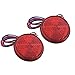 Qiorange 2X Weatherproof Red 24 LED Round Reflector Rear Tail Brake Stop Marker Light Lamp Truck Trailer RV ATV UTV (Red)