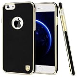 iPhone 6s Plus Case, iPhone 6 Plus Case, Luxury PU Leather Cloth Protective Cover Case, Magnetic Electroplate Rubber Slim Cell Phone Case iPhone 6s Plus iPhone 6 Plus Cases(5.5 inch) - Black