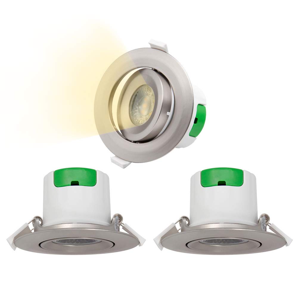 Nickel Plating Plastic Adjustable LED Recessed Ceiling Spot Lamps