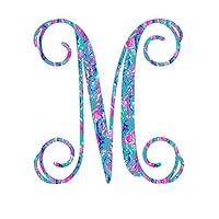 Pattern Letter M Vinyl Pattern Monogram Decal for Cup, Tumbler, Laptop, or Car - 3.25 inches