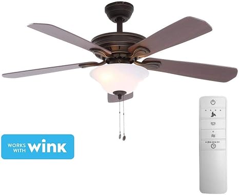 Wellston 44 In Led Indoor Oil Rubbed Bronze Smart Ceiling Fan