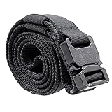 Motusamare 1000D Nylon Webbing Military Style Tactical Heavy Duty Belt, Black, Medium