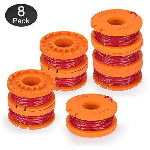 Eventronic Replacement 10ft Grass Trimmer Line Spool, Compatible with Worx String Trimmers (8-Line spools)