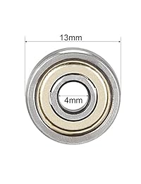 uxcell 623 629ZZ RS   Rodamientos de bola de ranura profunda (doble apantallamiento sellado, acero al carbono), Paquete de 4, 1