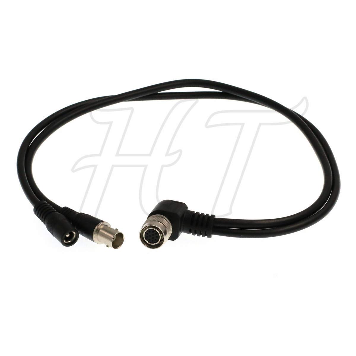 GigE Ethernet Industrial Camera Power SDI Video Cable Female Hirose 12 Pin Right Angle to BNC DC Jack for Sony