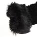 DZT1968® 1PCWomen Winter Faux Rabbit Fur Wrist Fingerless Gloves Mittens (Black)