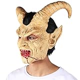 FITMAKER Halloween Novelty Horror Mask, Costume Party Cosplay Lucifer Head Mask for Halloween