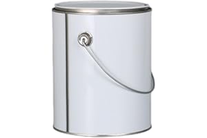 Empty Paint Can 4L (1 Gallon) with Handle, Reusable Metal Storage Container for Paints, Solvents, Adhesives
