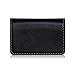 FYY Handmade Premium PU Leather Business Name Card Case Universal Card Holder with Magnetic Closure (Hold 30 pics of Cards) Black
