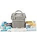 SoHo WideOpen Diaper Backpack Tote 5Pc, Light Gray