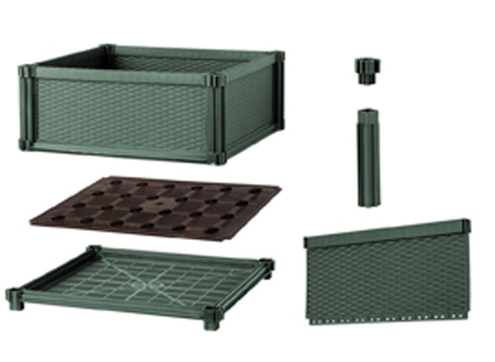 Kit Huerto Urbano Modular Cuadrado- Verde: Amazon.es: Jardín