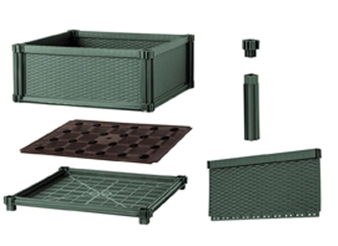 Kit Huerto Urbano Modular Cuadrado- Verde: Amazon.es: Jardín