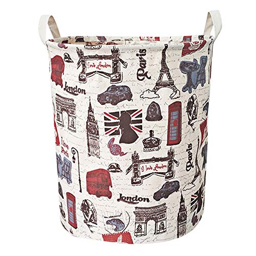 image for Large Storage Bins - NEARTIME Waterproof Foldable Cotton Canvas Fabric