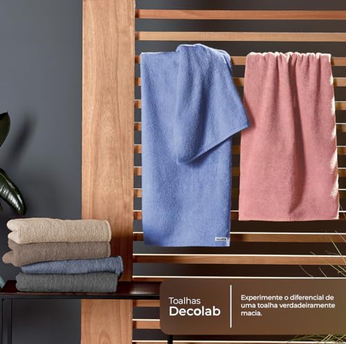 Decolab Jogo de Toalhas Air Light 100% Algodão (Azul-marinho, 4 Peças) Toque Suave, Gramatura de 420g/m², Kit Toalha de Banho 138 x 68cm / Toalha de Rosto 65 x 45cm
