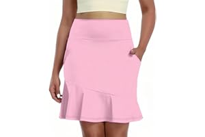Tivifox Womens Golf Skirts High Waisted Tennis Skirt with Pockets Shorts