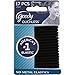 Goody Ouchless Elastic Hair Bands, No-metal, Black, 17 count