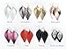 Womens Leather Dangle Earrings Lightweight Leather Leaf Drop Earrings Black Gold Leather Diffuser Earrings 3 Pairs Pack