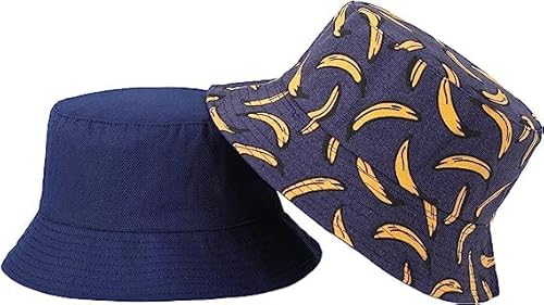 IHAUIUE Novelty Fruit Print Bucket Hats Summer Fishing Cap