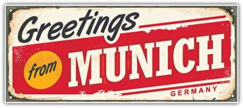 Munich City Germany Retro Sign Travel Bumper Sticker Vinyl Art Decal for Car Truck Van Window Bike Laptop