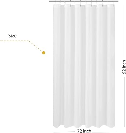 Amazon Com N Y Home Extra Long Fabric Shower Curtain Or Liner 72