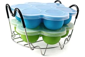 Silicone Egg Bites Molds Set with Steamer Rack Trivet for Instant Pot 3QT & 6QT Sizes Available (3QT)