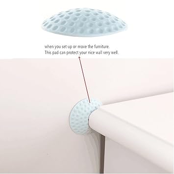 vientiane Goma Topes de Puerta, 8 Piezas Autoadhesivas Wall Buffer ...