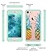 True Color Case Compatible with iPhone 7 Case/iPhone 8 Pineapple Case, True Color Tropical Watercolor Pineapples Printed on Clear Back, Heavy Duty Hybrid + 9H Tempered Glass 360° Protection - Mint