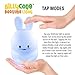 SillyCone Soft Silicone Rechargeable LED Children's Night Light with Remote and Extended Life 2,000 mAh Battery and USB Cable for Charging (Bunny)