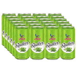 Kingfisher Radler – Mint – Non-Alcoholic Malt Drink , Pack of 24 x 300 ml Can