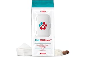 Pet Parents® Pet WiPees™ Dog All Purpose + Allergy Dog Wipes, Pet Wipes for Dogs, Puppy Wipes & Paw Wipes, Large Dog Wipes (100 Count (Pack of 1), Natural)
