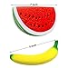HIGO TOY 5pcs Jumbo Squishies Slow Rising Strawberry Watermelon Banana Peach Lemon Fruit Squishies Kawaii Scented Charms Hand Wrist Toys
