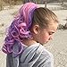 Clip on in Color Hair Extensions Hair Accessories for Girls Women Kids – Temporary & Not Messy Hair Chalk – Great for Parties, Dress up, Doll Hair Birthday Gift for girls 4-12 (Pink & Purple)thumb 3