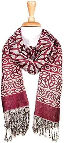 Celtic ClothingLadies Celtic Heritage Scarf, Celtic Pattern, 70 x 27 inches, Cotton Blend