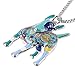 BONSNY Collection “Bowser” Love Heart Enamel Alloy Pets English Bull Terrier Dog Necklace Women Pendant 18