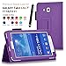 Galaxy Tab 3 Lite 7.0 / Galaxy Tab E Lite 7.0 Case - SHEROX Premium Folio Leather Case for Samsung Galaxy Tab 3 Lite 7.0 / Galaxy Tab E Lite 7.0 Inch Tablet (Purple)
