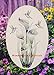 Lily & Hummingbirds Oval Etched Window Decal Vinyl Glass Cling - 8