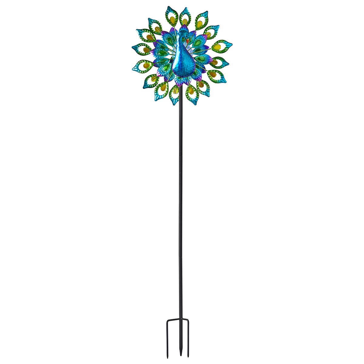 Smart Solar Peacock Windspinner Garden Light
