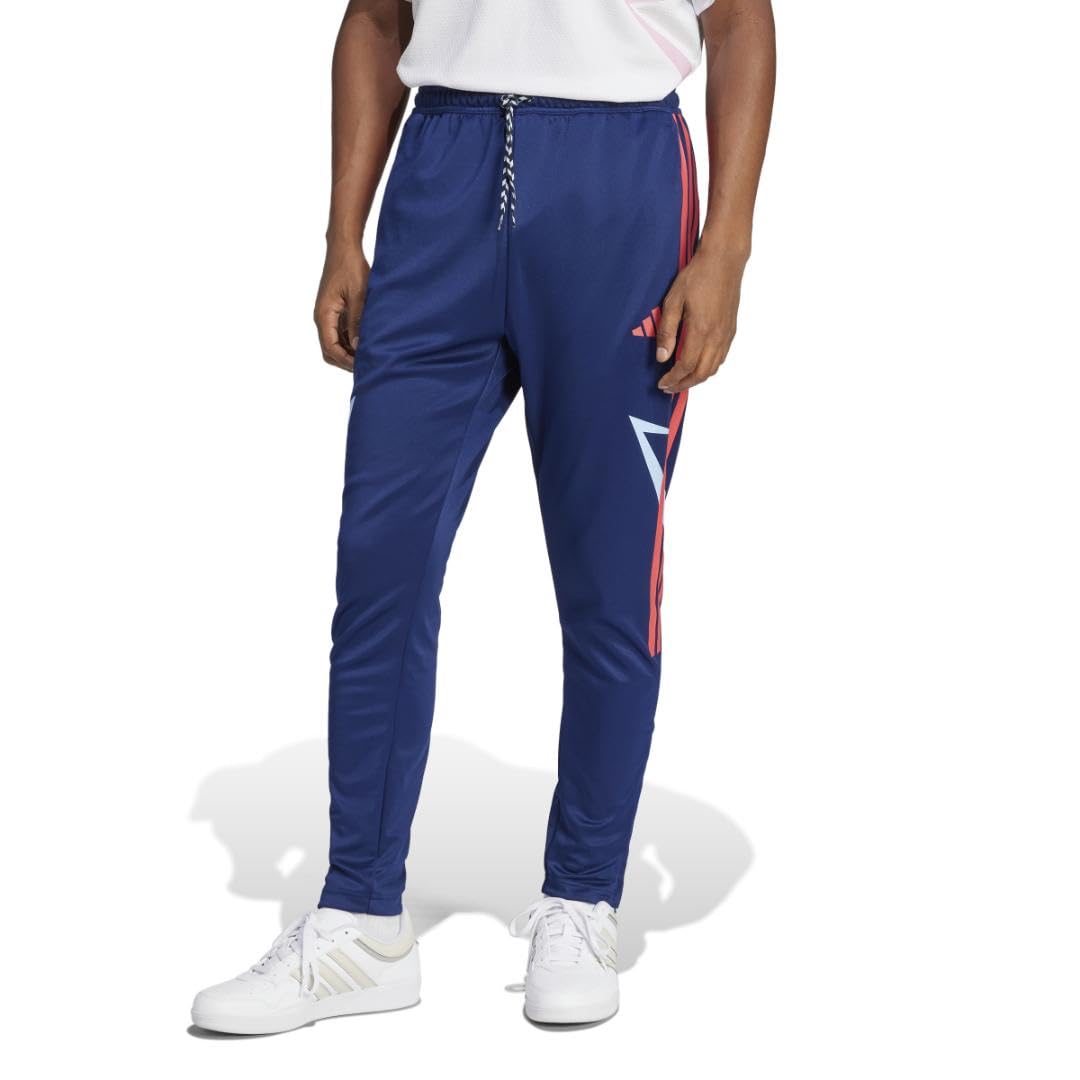 adidas Mens House of Tiro Nations Pack Sportswear Pants, Dark Blue/Blue/Semi Lucid Red, Medium