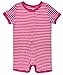 Leveret Short Sleeve Snap Up Romper 100% Cotton Variety of Colors (3-24 Months)