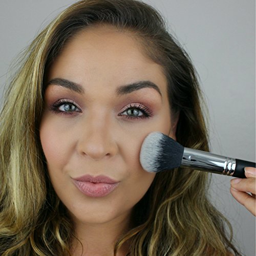 Beauty Junkees Pro Multi Tasker Powder Makeup Brush for Blush, Bronzer, Contour, Soft, Synthetic, Vegan, Cruelty Free