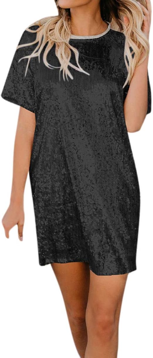 sequin t shirt mini dress