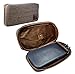 Tuff-luv Herringbone Tweed NFC Travel Case for Bang & Olufsen B&O Beoplay A2 Bluetooth Speaker with NFC Tag - Brown