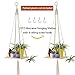 Supla 2 Pcs Wood Hanging Swing Rope Floating Shelves Macrame Shelf Hanging Planter Hanging Wooden Shelves for Plants for wall 45