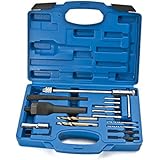 WINTOOLS 16 Pcs Glow Plug Removal Remover Tool Kit for 8mm and 10mm with Plastic Case