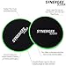 Synergee Electric Lime Green Gliding Discs Core Sliders. Dual Sided Use on Carpet or Hardwood Floors. Abdominal Exercise Equipment