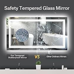 ISTRIPMF 55 x 30 Inch LED Bathroom Mirror, Backlit